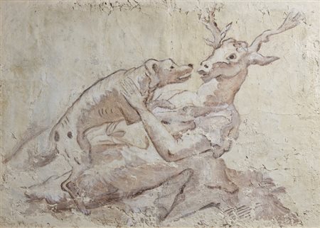 AUTORE NON IDENTIFICATO - ALCE E CANE.