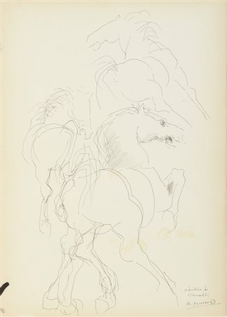 MURER AUGUST (1922 - 1985) - STUDIO DI CAVALLI.