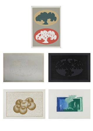 AUTORI VARI - LOTTO COMPOSTO DA N.5 FOGLI: SENZA TITOLO.