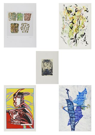 AUTORI VARI - LOTTO COMPOSTO DA N.5 FOGLI: SENZA TITOLO .