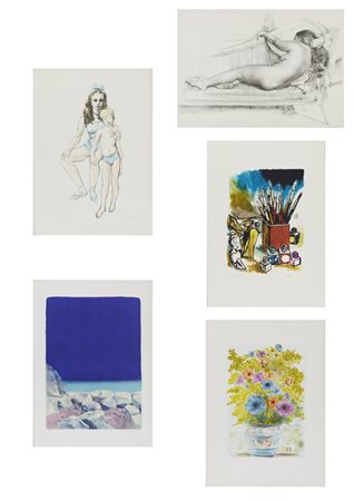 AUTORI VARI - LOTTO COMPOSTO DA N. 5 FOGLI: SENZA TITOLO.