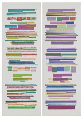 HUBER-AOI KONO (n. 1936) - LOTTO COMPOSTO DA N. 2 FOGLI: ORIZZONTALE - VERTICALE .