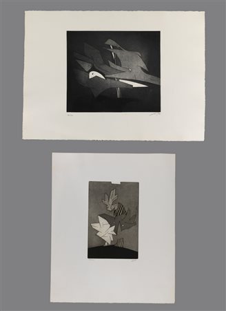 DOVA GIANNI (1925 - 1991) - LOTTO COMPOSTO DA N.2 FOGLI. SENZA TITOLO.