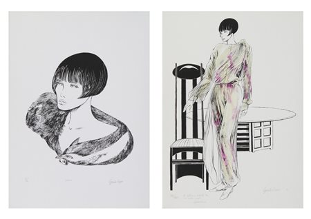 CREPAX  GUIDO (1933 - 2003) - LOTTO COMPOSTO DA N.2 FOGLI: VALENTINA.