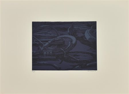 Gino Guida CHIARO DI LUNA Acquaforte acquatinta, cm 25,5x33,8, su foglio cm...