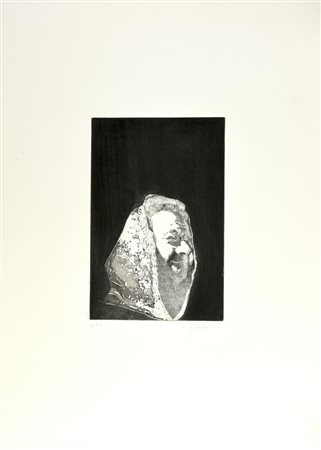 Ignoto SENZA TITOLO acquaforte, cm 30x20 su foglio cm 70x50; p.a. firma,...