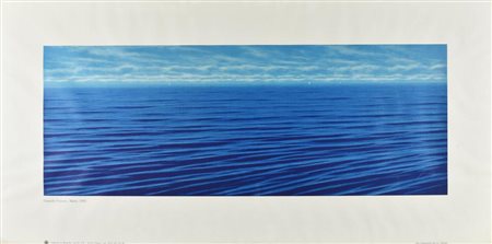 DANIELE FISSORE, MARE, 1996 manifesto, cm 48x96 firma in lastra edito per la...
