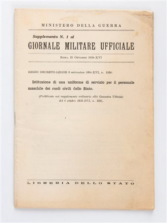 
Giornale Militare 1938 con uniformi periodo Fascista 
 15x21