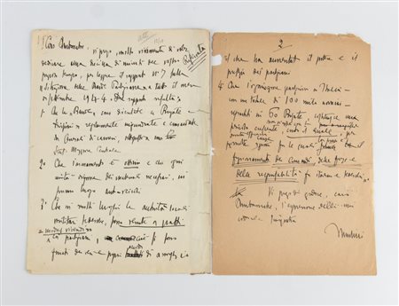  
Mussolini, Benito - Lettera e firma autografe 
 