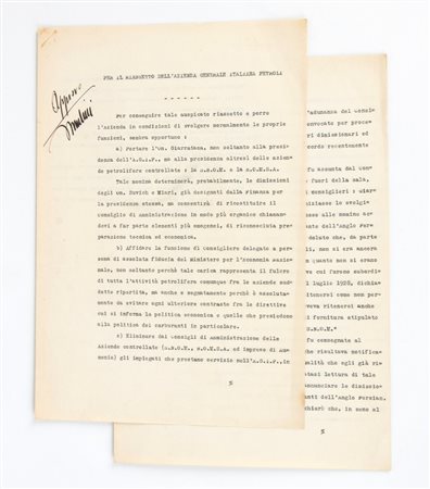  
Documento AGIP a firma MUSSOLINI 1928
 23x31 cm