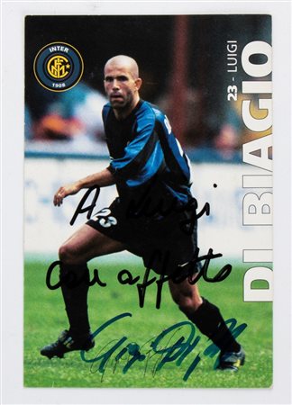  
Cartolina autografa Gigi Di Biagio , Inter FC 
 10x15