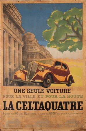  
Renault LA CELTAQUATRE manifesto 1930s
Litografia 80x120
