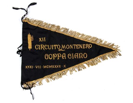  
Bandierina di corsa automobilistica 1932
 28x44 cm
