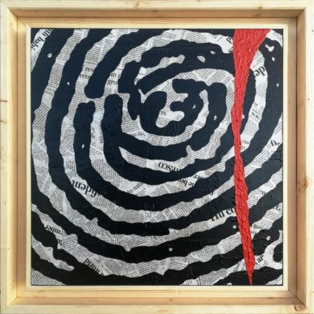 Giuseppe Corradino (Palermo , 1955 - ) Press 2024 Acrilico e collage su...