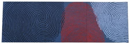 Giuseppe Corradino (Palermo , 1955 - ) Presenze 2011 Polittico ad acrilico su...