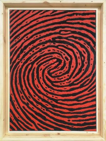 Giuseppe Corradino (Palermo , 1955 - ) Vulcanica 2023 Acrilico e sabbia...