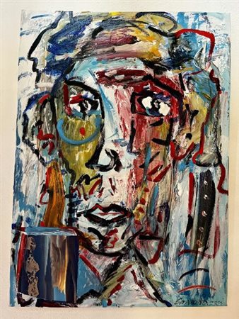 Enrico Gasparri (Catania, 1976 - ) Cicatrici Tecnica mista 90x65 cm