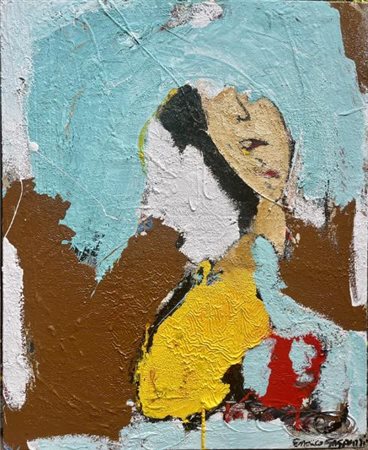 Enrico Gasparri (Catania, 1976 - ) Modì Tecnica mista 100x83 cm