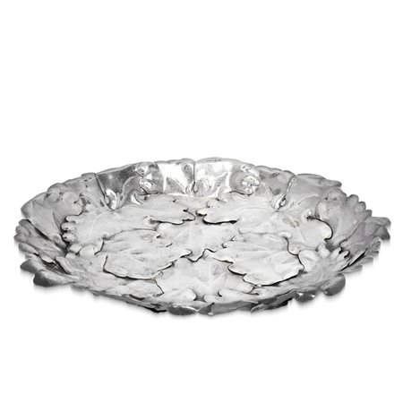 G. Vavassori Argentiere - Portadolci in argento ribattuto a mano a foglia d'acanto