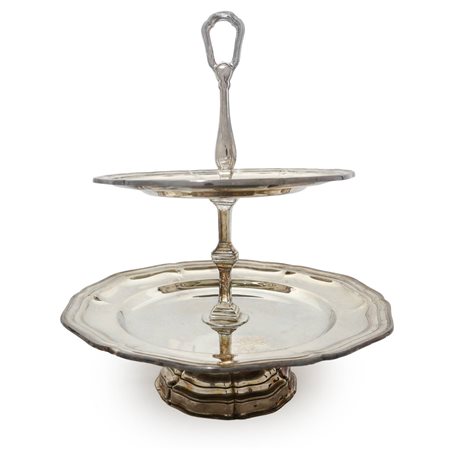 Alzata a due piani in argento 800