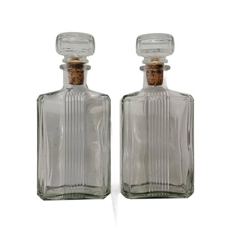 Coppia di bottiglie decanter per whisky
