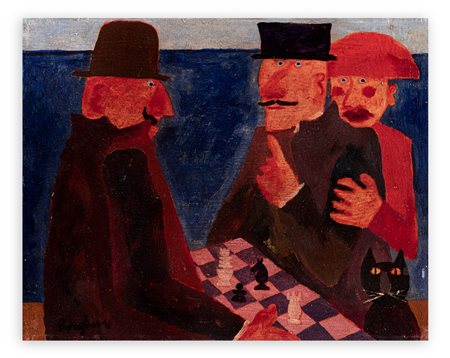 FRANZ BORGHESE (1941-2005) - I giocatori di scacchi