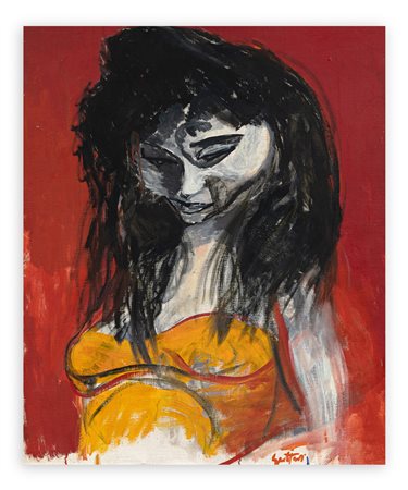 RENATO GUTTUSO (1911-1987) - Donna che ride, 1963