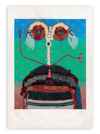 ENRICO BAJ (1924-2003) - La principessa Caterina Romanovna Vorontsova Dashkova, 1975