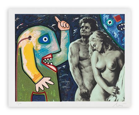 ENRICO BAJ (1924-2003) - Adamo ed Eva, 1986