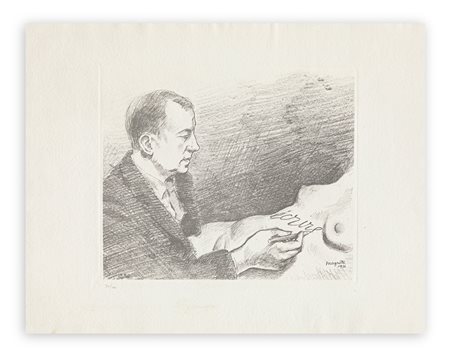 RENÉ MAGRITTE (1898-1967) - Magie Blanche portrait de Paul Eluard, 1936-1969