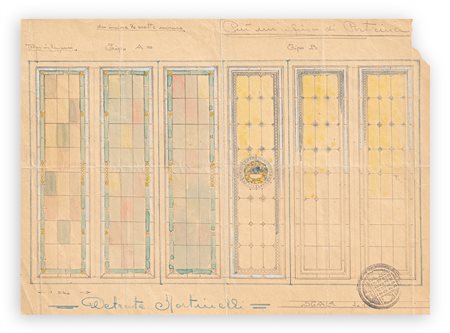 TITO CHINI (1898-1947) - Progetto per vetrate