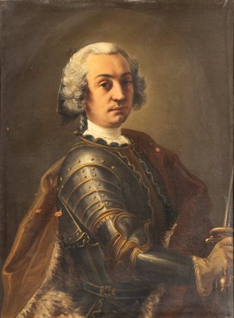 Luigi Crespi (attribuito a) (Bologna, 1708 - 1779) Busto di gentiluomo in...