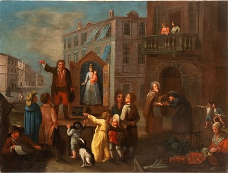 Giovanni Michele Graneri (Torino, 1708 - 1762) Venditore di rosari con...