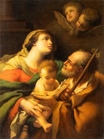Mauro Gandolfi (attribuito a) (Bologna, 1764 - 1834) Sacra Famiglia con...