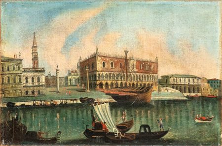 Artista veneto, XIX secolo Veduta di Palazzo Ducale dal bacino di San Marco...