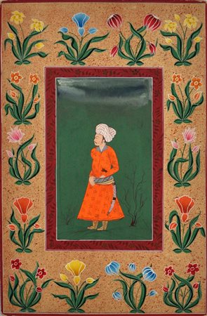 ARTISTA INDIANO DEL XX SECOLO Senza titolo Tecnica mista su cartoncino cm....