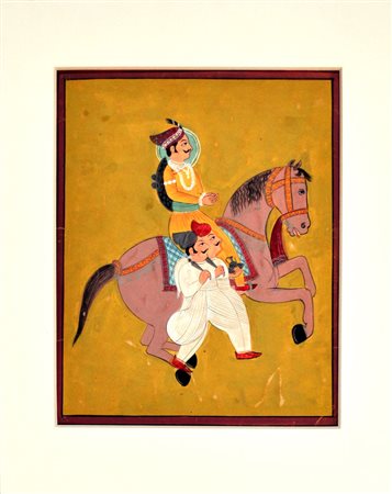 ARTISTA INDIANO DEL XX SECOLO Senza titolo Tecnica mista su cartoncino cm....