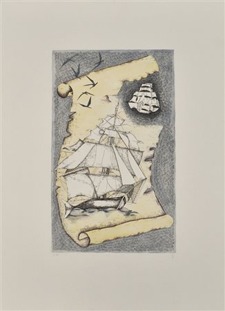 CHRISTINE BÖKE Senza titolo Acquaforte a colori – es. 6/10 cm. 69,5x49,5...