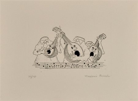 MASSIMO BUCCHI Senza titolo Acquaforte in b/n – es. 73/150 cm. 25x35 Firma e...