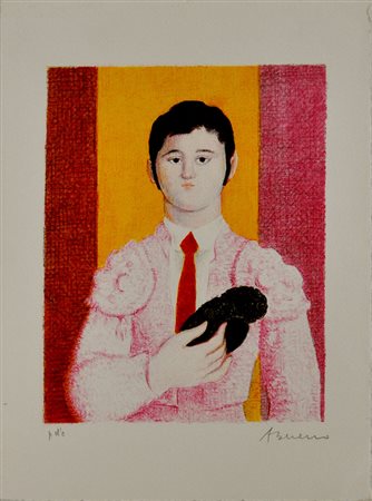 ANTONIO BUENO Torero Litografia a colori – es. P. D. A. cm. 35x25 Firma e...
