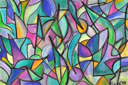 EDERA Giungla, 1999 Tecnica mista su cartoncino cm. 70x100 Firma e data in basso