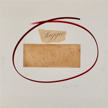 KIKI FRANCESCHI Senza titolo, 1979 Collage su cartone cm. 29,7x29,7 Firma e...