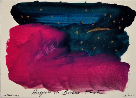 SERGIO PICCOLI Senza titolo, 2006 Tempera su cartoncino cm. 16,5x22,5 Firma e...