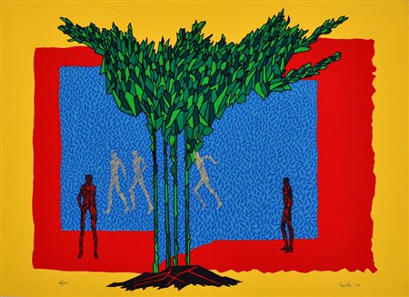 MARIO ROSSELLO Senza titolo, 1974 Litografia a colori – es. 68/100 cm. 50x70...