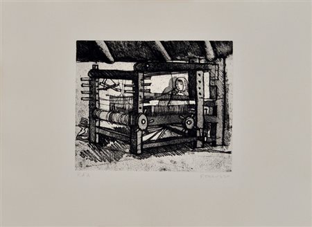 FRANCESCO TABUSSO Telaio in legno Ceramolle – Acquatinta – es. P. D. A. cm....