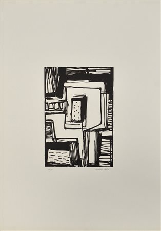 GUALTIERO NATIVI Senza titolo, 1967 Litografia in b/n – es. 13/20 cm. 71x50...