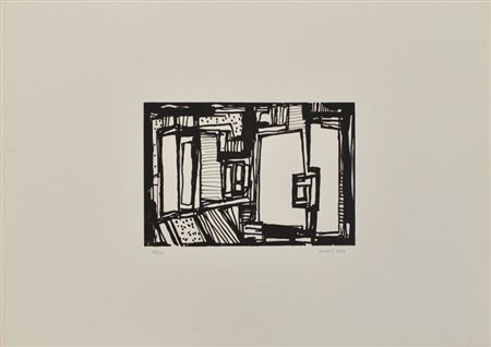 GUALTIERO NATIVI Senza titolo, 1967 Litografia in b/n – es. 12/20 cm. 50x71...