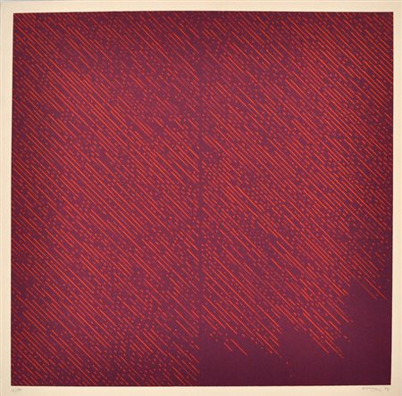 GOTTARDO ORTELLI Senza titolo, 1974 Serigrafia a colori – es. 4/70 cm. 50x50...