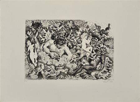 GIORGIO PERETTI L’allucinante Odissea, 1970 Acquaforte in b/n – es. 6/31 cm....