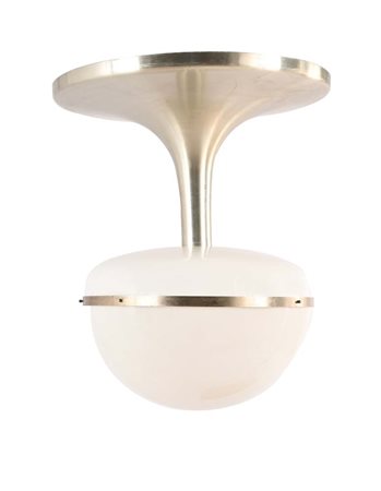 Grande lampadario da soffitto Anni '70 Plastica e acciaio cm h80x60 Ø